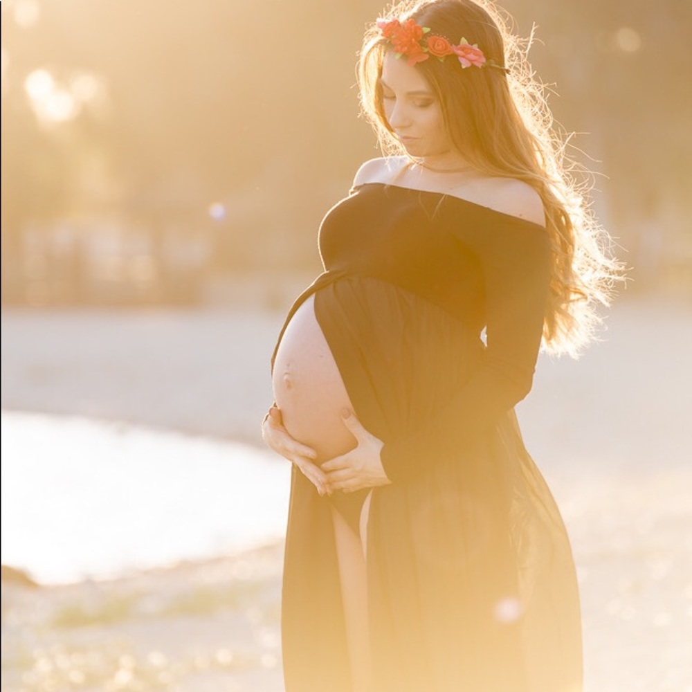 Beautiful black maternity dress